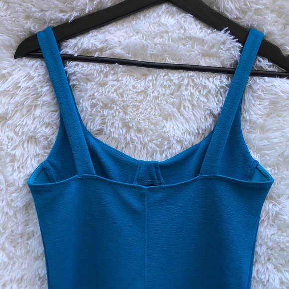 ZARA Corset Stitch Mini Bodycon Blue Dress - Picture 11 of 11
